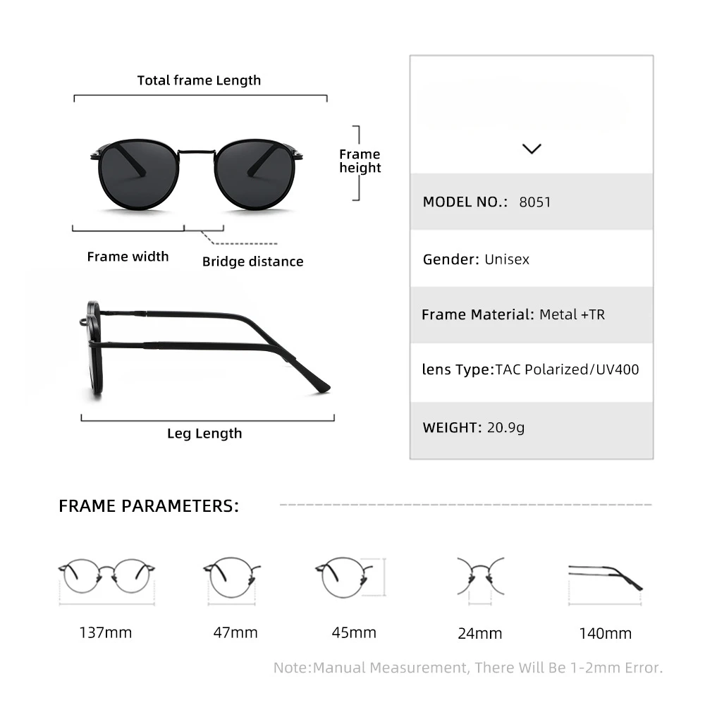 MIZHO Brand Driving Polarized Sunglasses Men Round Fashion COOL Plastic Titanium High Quality Sun Glasses Man UV Protection