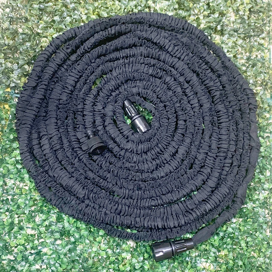 Home Garden Watering Hose Black Expandable Magic Hose High-Pressure Car Wash Clean Water Gun Gardening Supplies 25FT-200FT