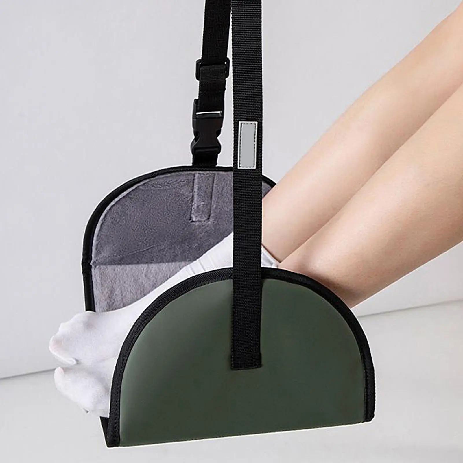 Amaca per piedi per volo lungo Imbracatura per piedi per aereo a lunghezza regolabile sotto la scrivania Poggiapiedi Supporto per gambe altalena Must-Have per la casa