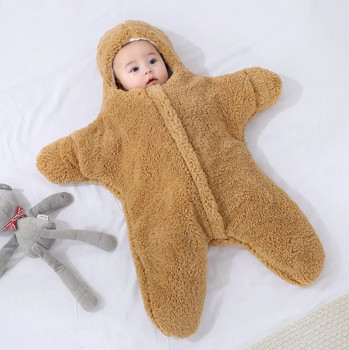 Warm Newborn Baby Sleepsack Starfish Soft Sleeping Bags For Baby Girl Boy 0-12 Months  Wrap Blanket Swadding Cotton