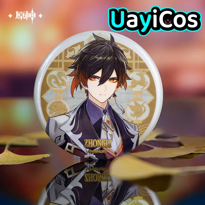 

Original Genshin Impact Zibai Zhongli Xiao Qiqi Ganyu Yanfei Xianyun Badge Brooch Pins Ornament Doll Anime Figure Game Toy Kids
