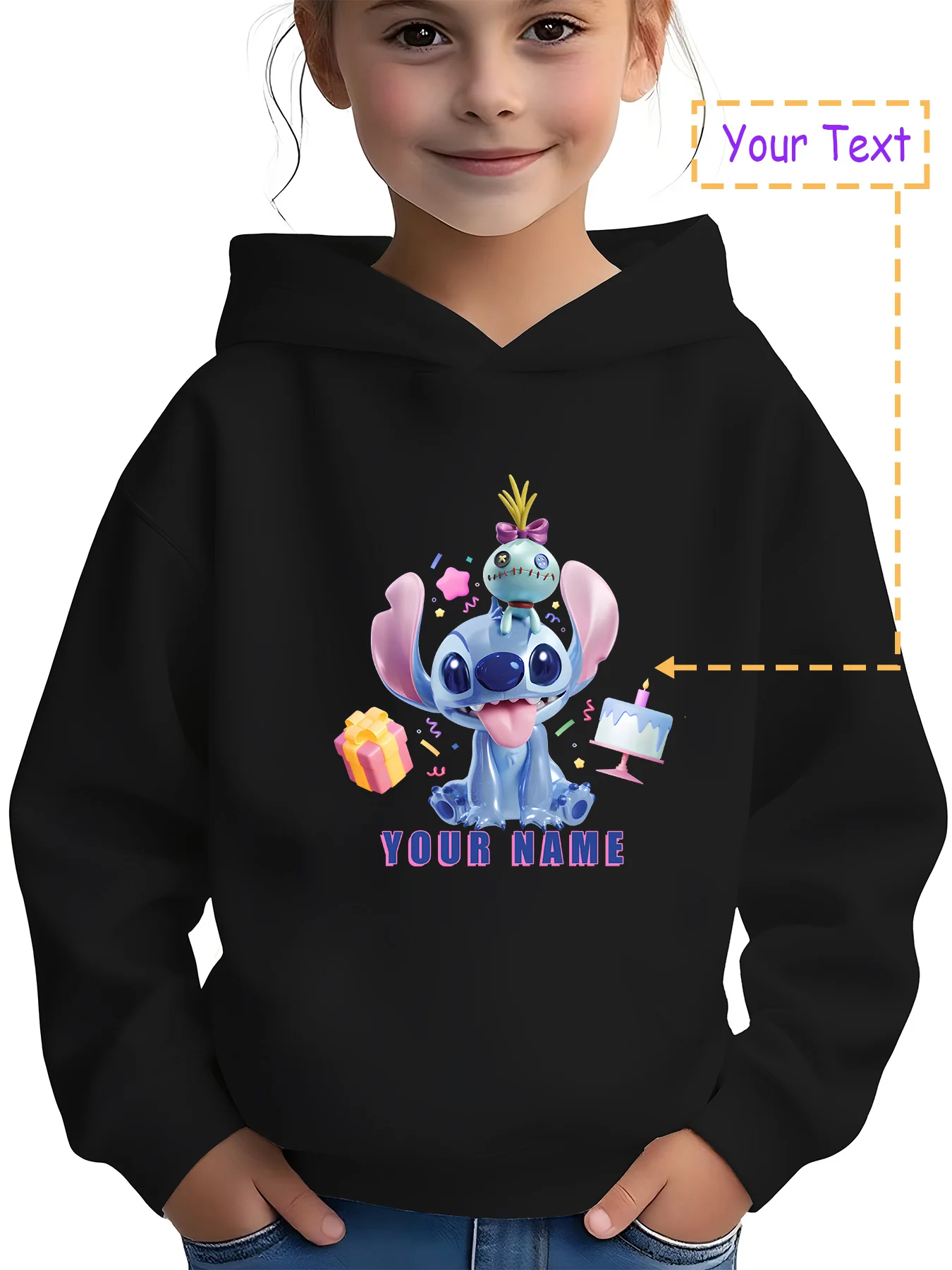 

MINISO Stitch Birthday Theme Hoodie - Cute Stitch + little doll friends, the first choice for birthday parties and casual outing