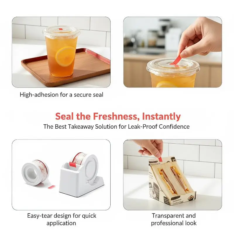Individual Sticker Seals Bubble Tea Cup Sealing Stickers 360/460 Sheets Per Pack Preventing Spills And Ensuring A Tight Seal