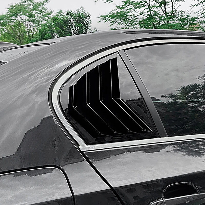 For BMW 5 Series E60 2004-2010 Car Rear Triangular Shutters Panel Cover Decoration Trim Carbon Fiber Color Exterior Accessories
