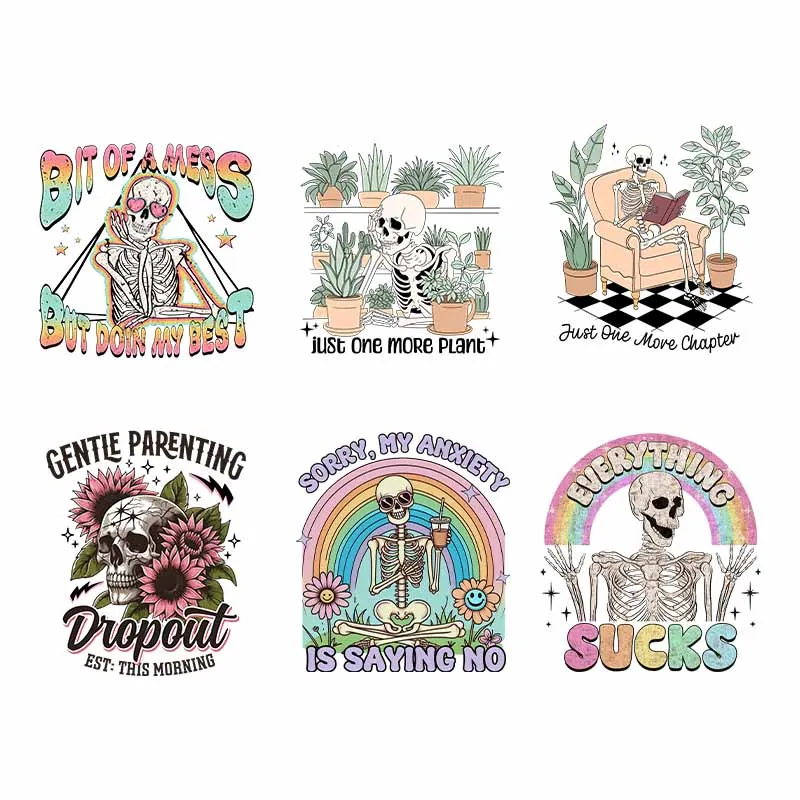 Skull Iron On Heat …