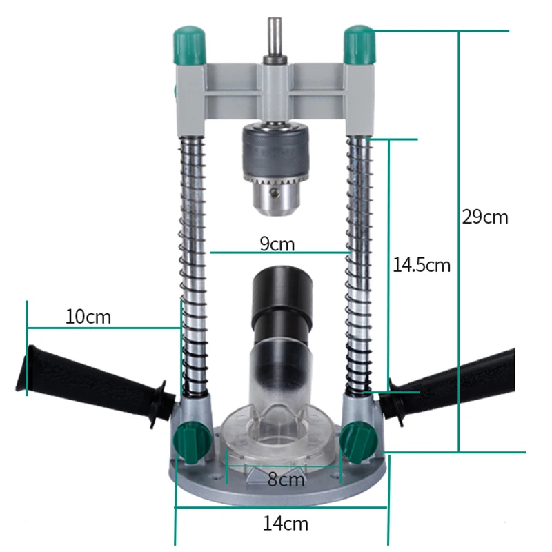 

Mini Woodworking Bench Drill Bracket With Drill Chuck 90 Angle Adjustable Drill Guide Rotary Electric Drill Bracket Accessory