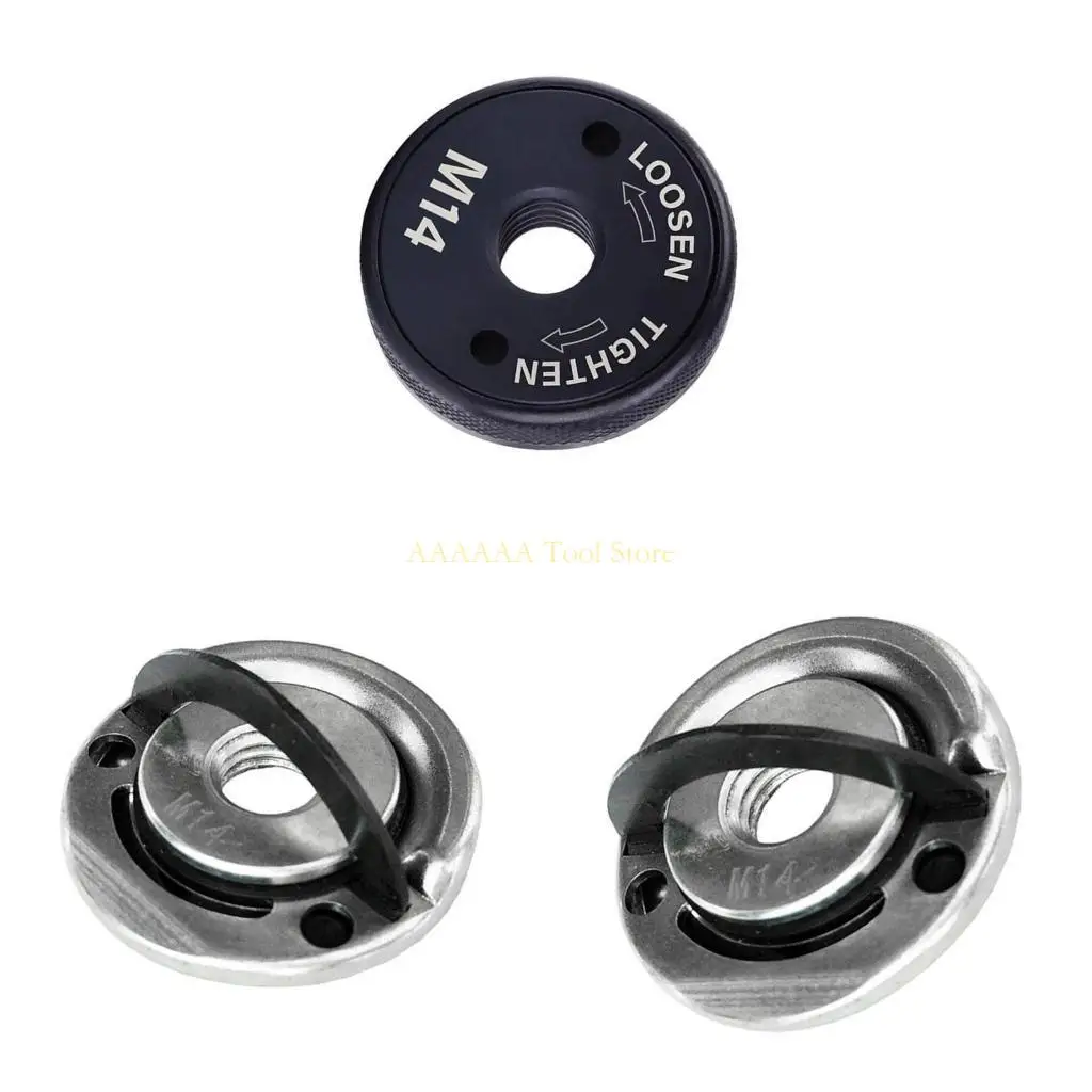 

A2BE M14 Angles Grinder Pressure Plate Locking Nut Clamping Flange Fixing Cutting Discs Cup Wheel Abrasive Disc Quick Release