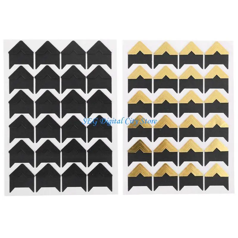 U75B 240Pieces Corner Stickers Adhesive Photo Mounting Stickers for DIY Albums