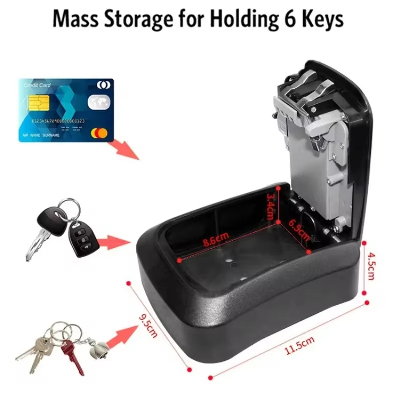 Tuya/TTlock Smart Password Lock Box Homestay Large Capacity Key Box Password APP Unlocking IP65 Waterproof Electronic Lock Box