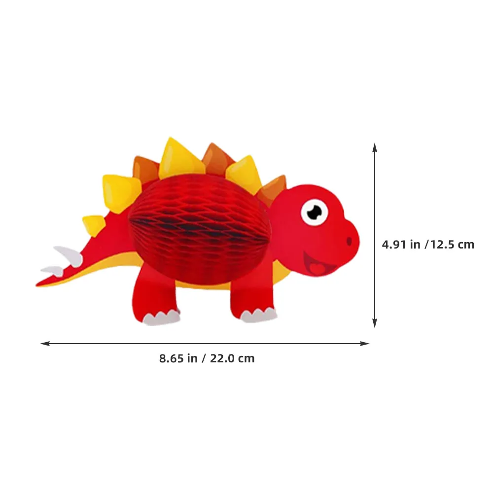 7Pcs Dinosaur Honeycomb Decorations Paper Centerpiece Party Table Decor Birthday Supplies Ceiling Background Prop Easy Install