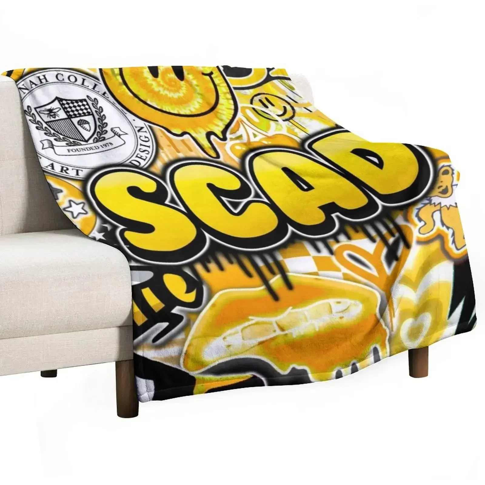 

S C A D 2 . 0 Throw Blanket Retros Vintage Cute Plaid Blankets For Sofas Blankets