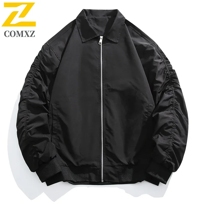 Spring Korean Style Fashionable Jacket Men Casual Versatile Spot Design Lapel Waterproof Coat Harajuku Street Loose Youth Jacket