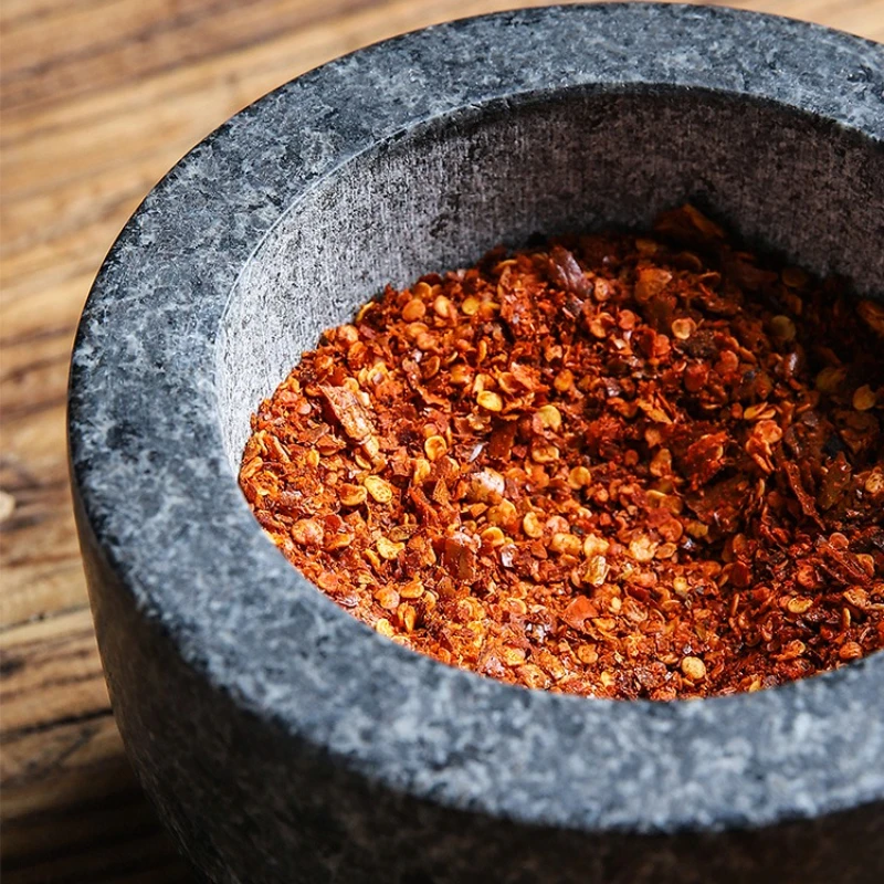 Mortar and Pestle Set Heavy Natural Granite Spice Grinder Bowl, Herb Crusher, Make Fresh Guacamole at Home