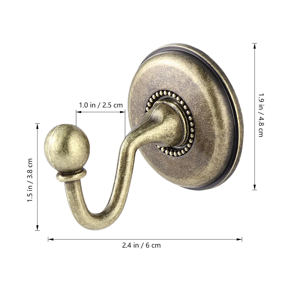 

2pcs Round Head Zinc Alloy Vintage Curtain Holdbacks Pommel Curtain Holdbacks Hooks Wall Mount Bronze Home Decor Accessories