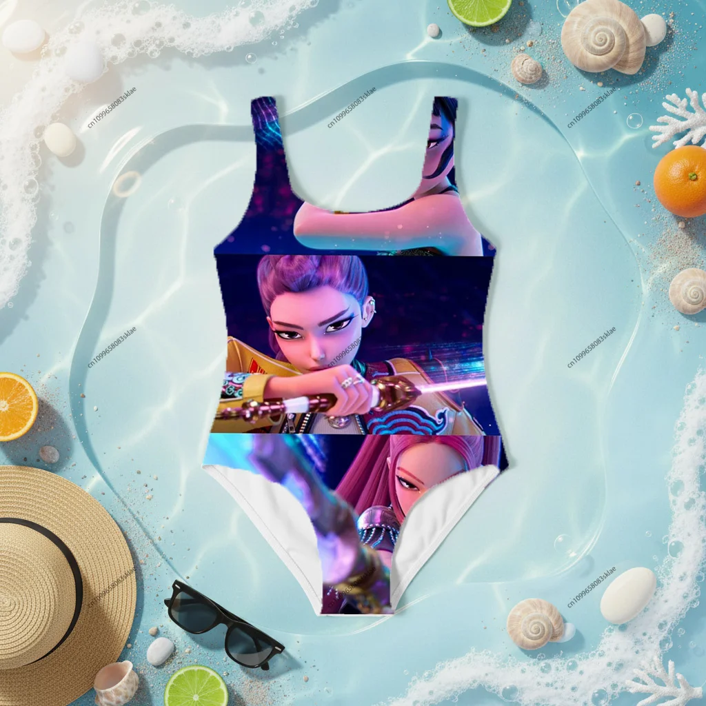 

K-POP Pattern Women's Swimsuit Bikini Set Sexy Fashion Beachwear Summer Bathing Suit for Girls Ladies Swimming Outfit
