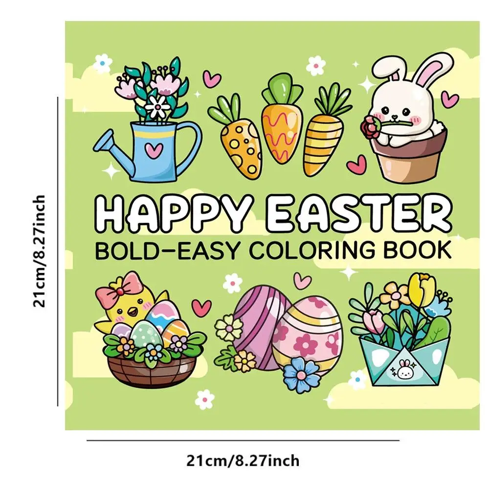Happy Easter Coloring Book for Adults Cute Patterns, Stress Relief Gift Birthday & Party Favors, Great Relaxation