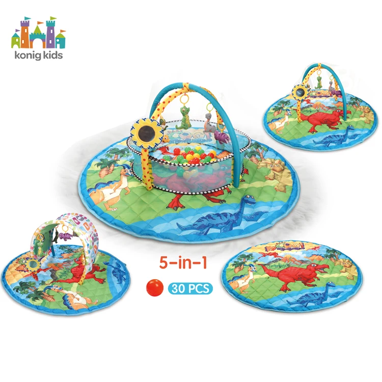 Konig Kids Super Large Inoling Baby Play Polymères, Large Round Storage, Non-ALD Game Polymères, 5 en 1, 30 Ocean Balls