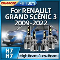 KINGSOFE LED Headlight 110W H7 Car Headlam 6000K For RENAULT GRAND SCENIC 3 2009 2010 2011 2012 2013 2014 2015 2016 2017-2022