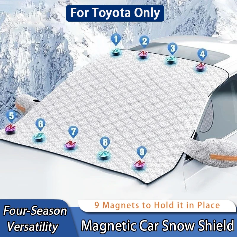 For Toyota Fortuner 4 Runner Sienna Venza Highlander Land Cruiser Aqua CHR Cars Front Windshield Anti-Snow Shield Sunshade Cover