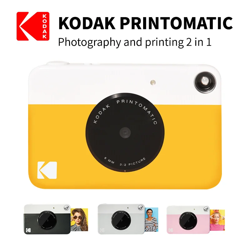 

KODAK Printomatic Digital Instant Printing Camera ZINK Inkless Printing Color Photo Paper Printing Flash Optional 20/40 Film Set