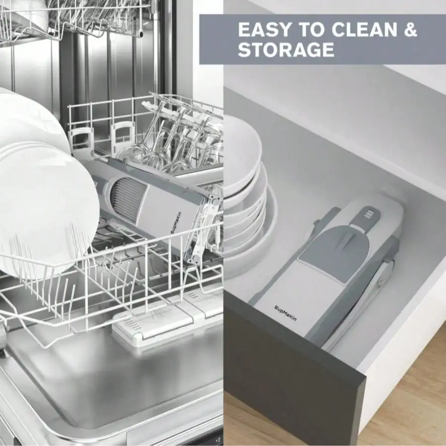 قطاعة خضروات متعددة الوظائف مع واقي لليد - تمزيق البطاطس والثوم والخضروات المختلفة #6