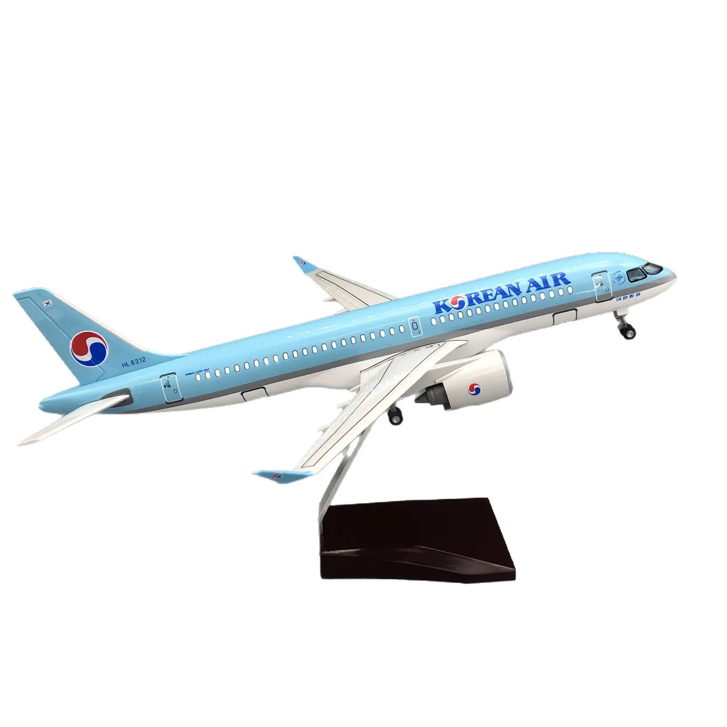 

1/100 Scale Aircraft Korean Air A220-300 Airplane Model 38CM Static Simulated Plane Aviation Souvenir Hobby Collection Toy