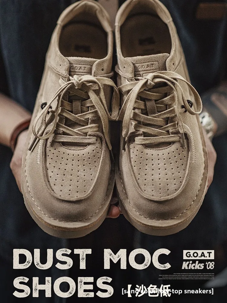 

Maden Retro Work Shoes Men's Autumn New Casual Versatile Thick Bottom Shoes Genuine Leather Breathable Suede Cowhide Board Shoes