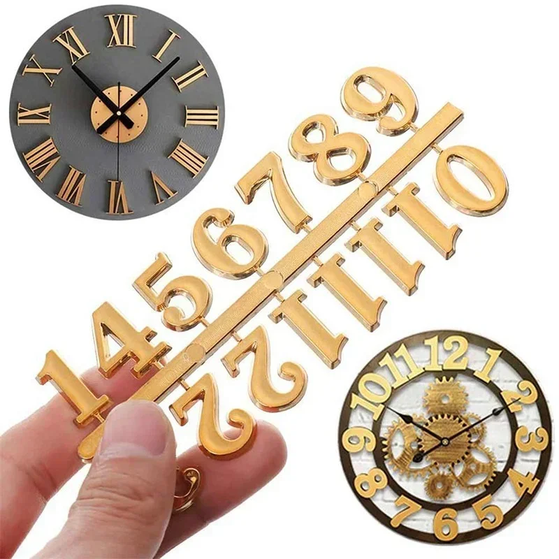 1Set Roman Numerals Handmade Material Restore Digital Repair Tools Clock Numerals Accessories Arabic Number Quartz Clock Parts