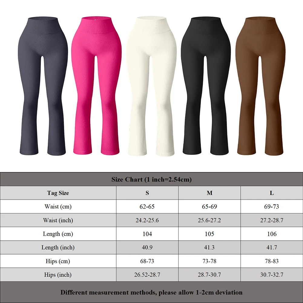 ブランドの新しいズボンパンツヨガパンツカジュアルフレアダークグレーフィットネスヨガパンツハイウエストフレアレギンスロングパンツ