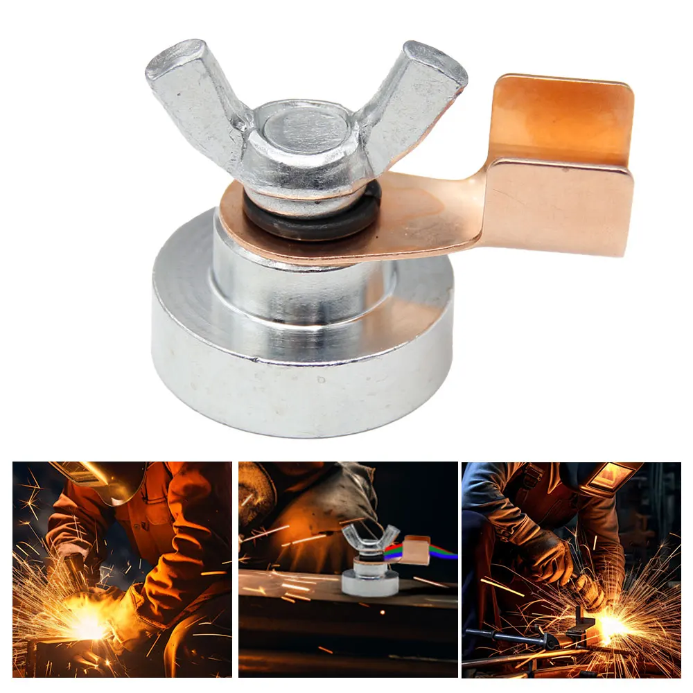 1pc magnetic grounding device welding tool accessories magnetic welding machine ground clamp