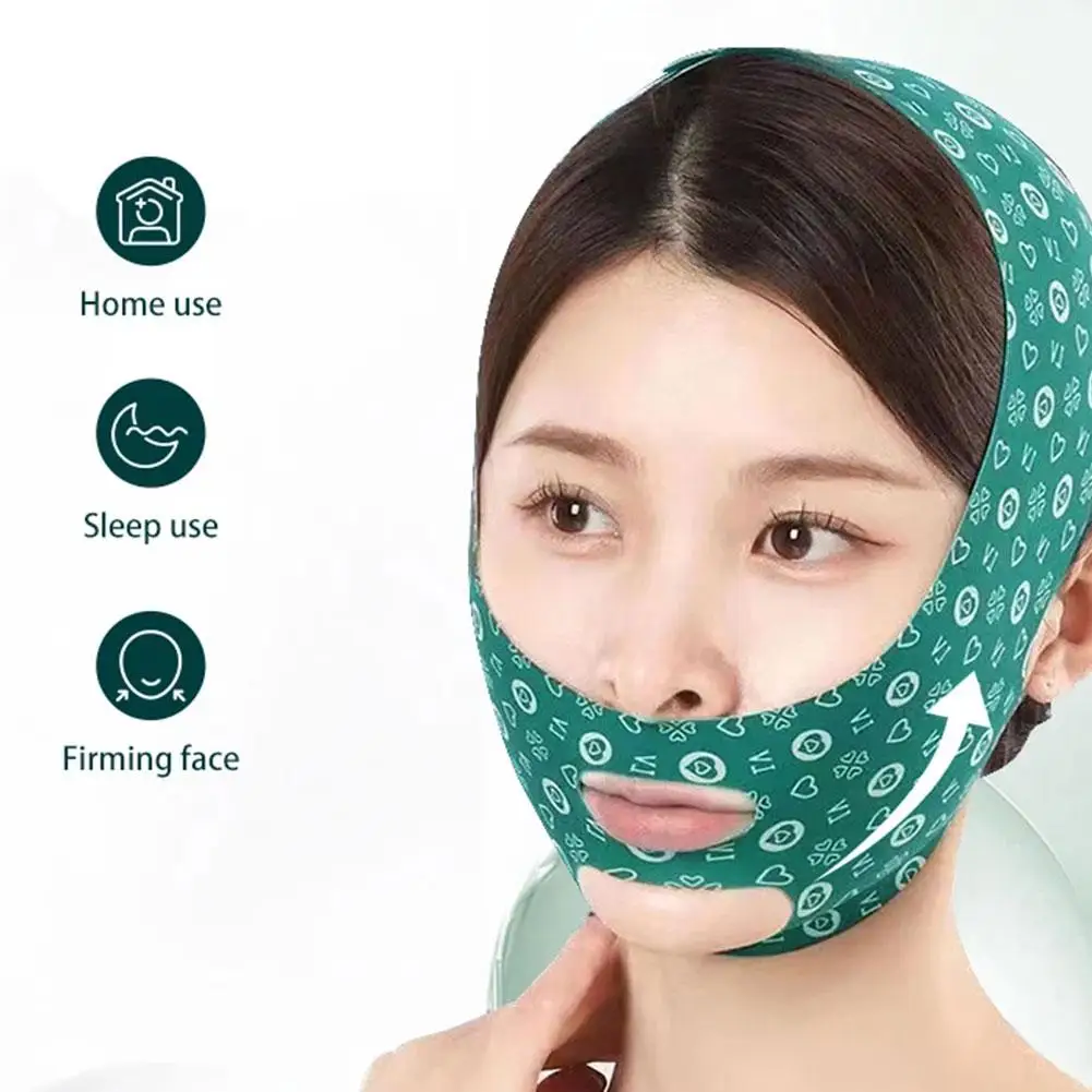 V-Face Lifting Bandage Face Sculpting Sleep Mask High Elastic Double Chin Removal Strap Bandage Face Lifting Law Pattern Mask