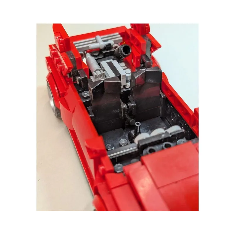 

MOC-195877 Новый красный спортивный гоночный автомобиль, строительные блоки, модель 403, детали, креативная игрушка для мальчиков, детский день рождения и Рождество