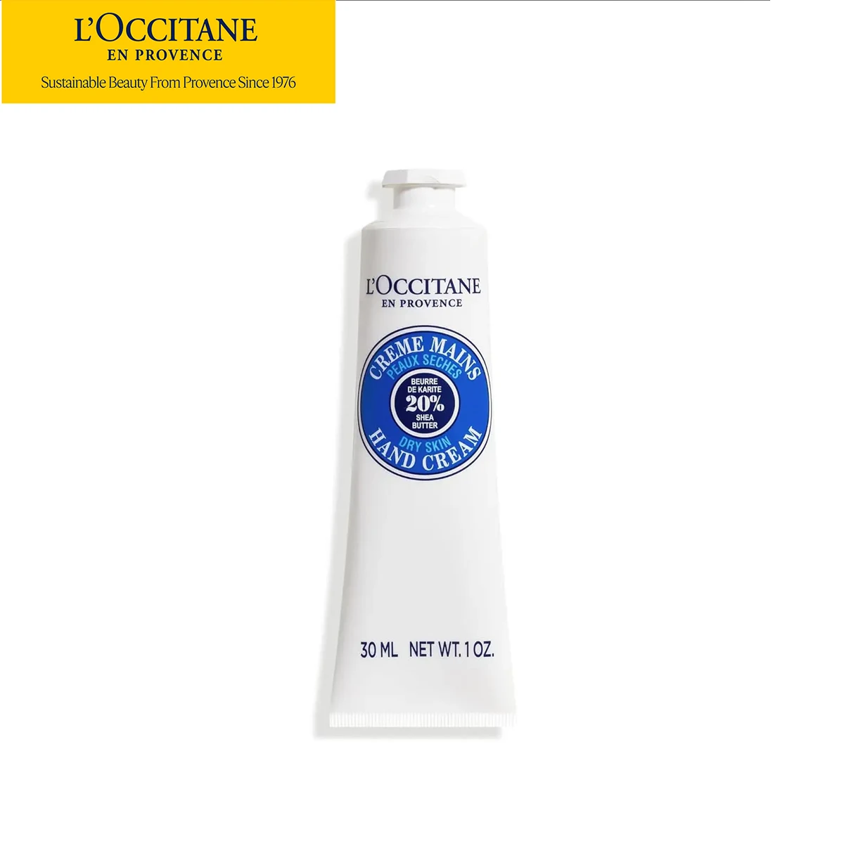 

L’OCCITANE Shea Butter Hand Cream 20% Organic Nourish Very Dry Hands Vegan Formula Long - Lasting Moisture