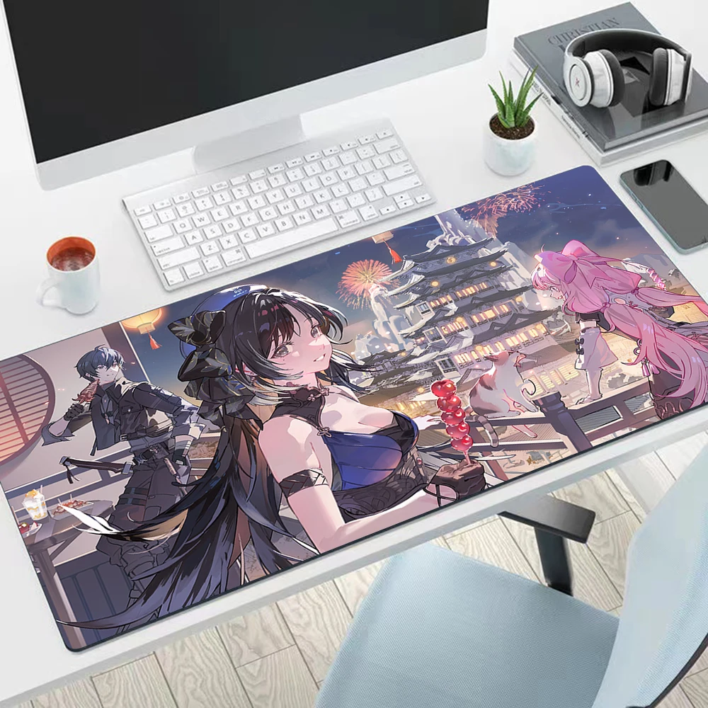 Wuthering Waves Large Mouse Pad PC Computer Game MousePads Desk Keyboard Mats Office Rubber Anti-slip Mouse Mat 40x90 30x80 CM