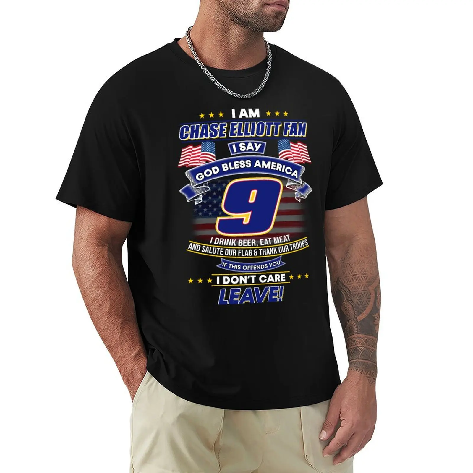 Chase Elliott Fan T-Shirt Lightweight Sport Basic T-Shirt