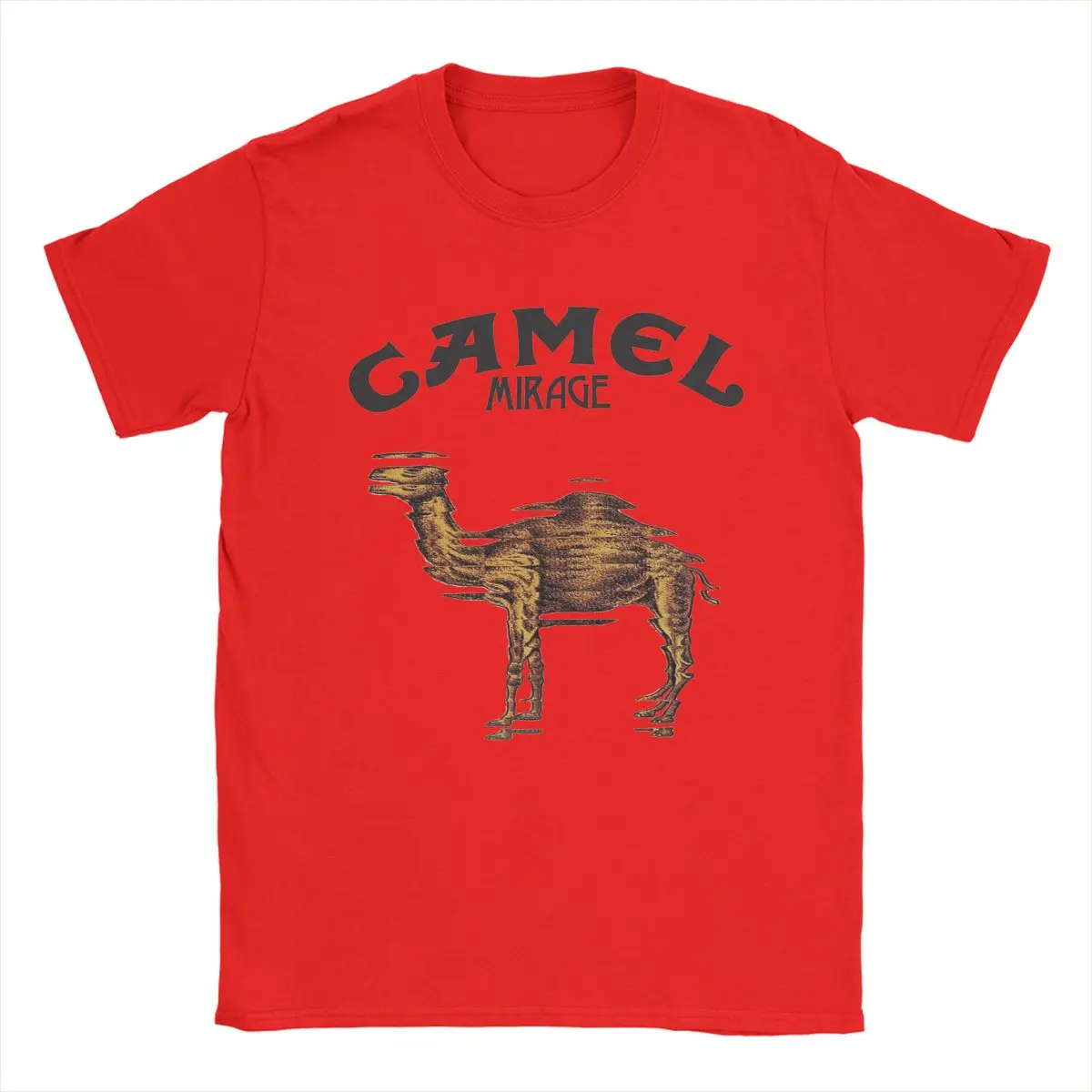 Camel Mirage Band T Shirt Men's Pure Cotton Novelty T-Shirts Crew