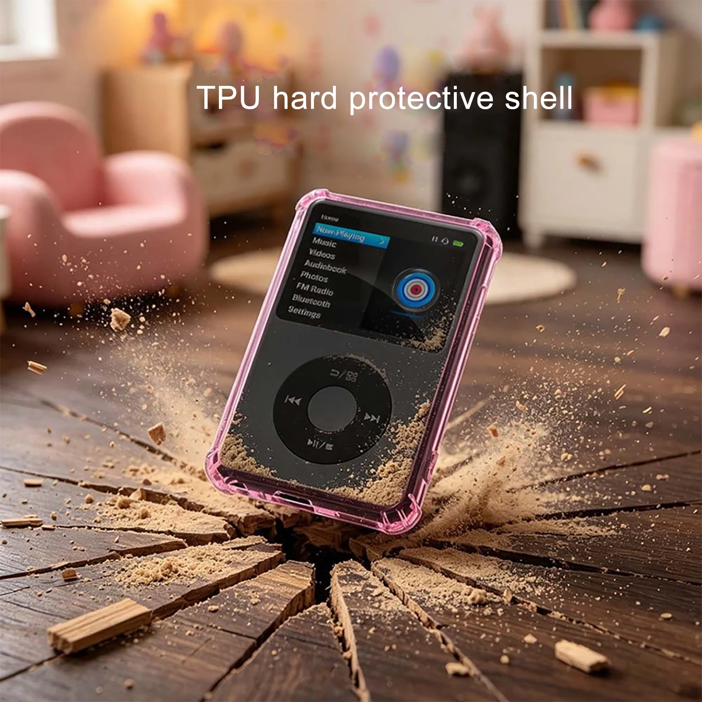 Clear TPU Hard Protective Case Compatible with Innioasis Y1 Mp3 Player, Shock‑Proof Dust‑Proof Protective Cover