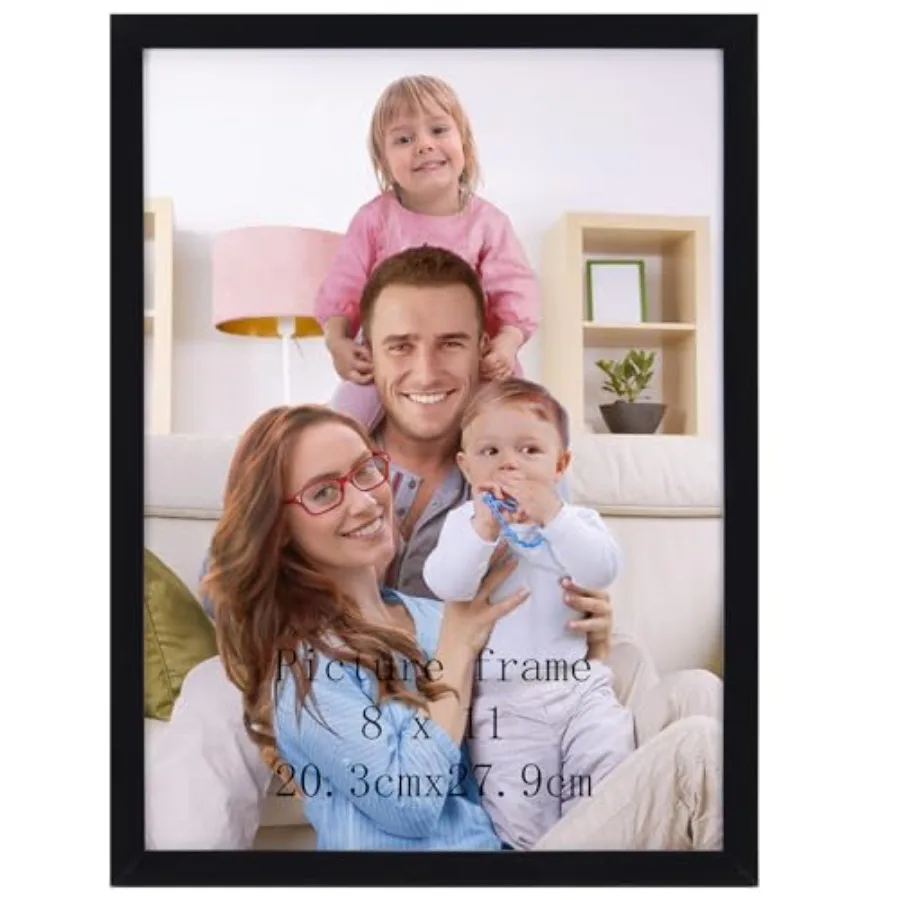 

8x11 Picture Frame, 8 by 11 Thin Photo Frame for Wall Tabletop Display, Single
