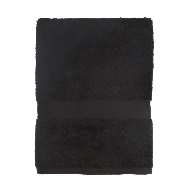 Mainstays Solid Bath Towel, Rich Black