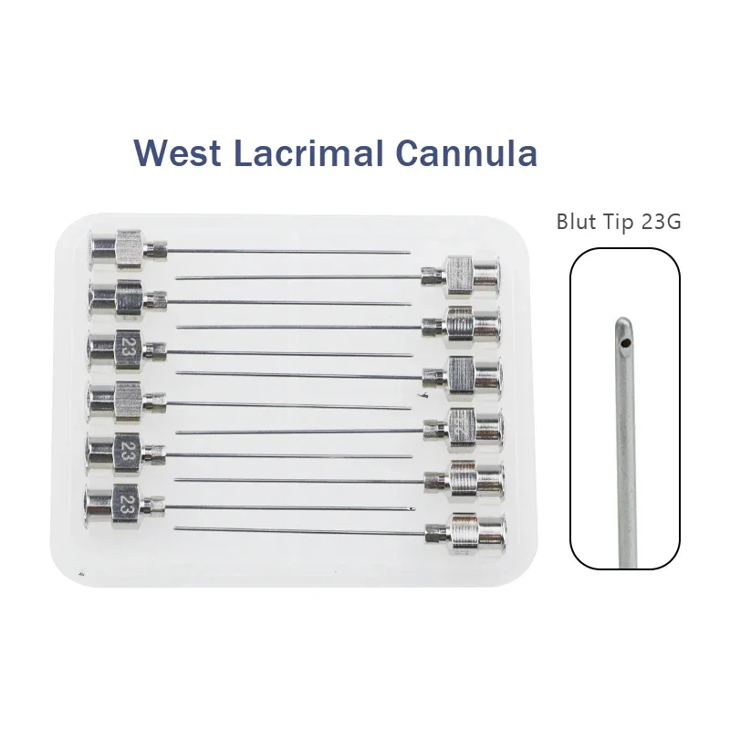 Lacrimal Viscoelastic Air Injection Cannula Ophthalmic Cannula tools 12pcs/set