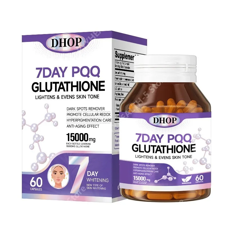 

7-day PQQ Glutathione Collagen Capsules Dietary Supplement Supports Skin Health & Vitality 60 Capsules