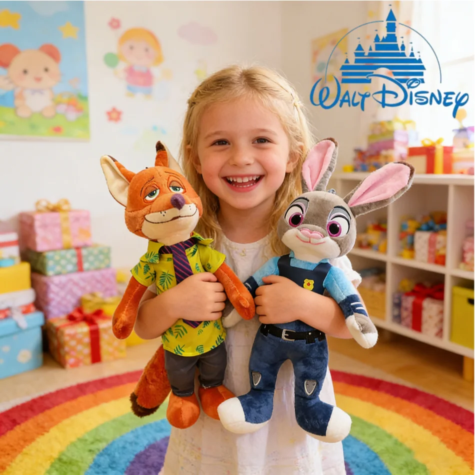 

40-50 см Disney Zootopia персонаж Ник Уайлд Джуди Хопс мультфильм милая игрушка кукла модель подарок на день рождения и Рождество для детей друзей