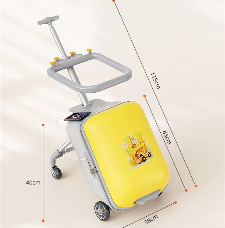 حقيبة أمتعة للأطفال حقيبة ركوب ومشي للطفل بنين بنات عربة حمل على عجلة الأمتعة حقيبة سفر حقيبة الصعود