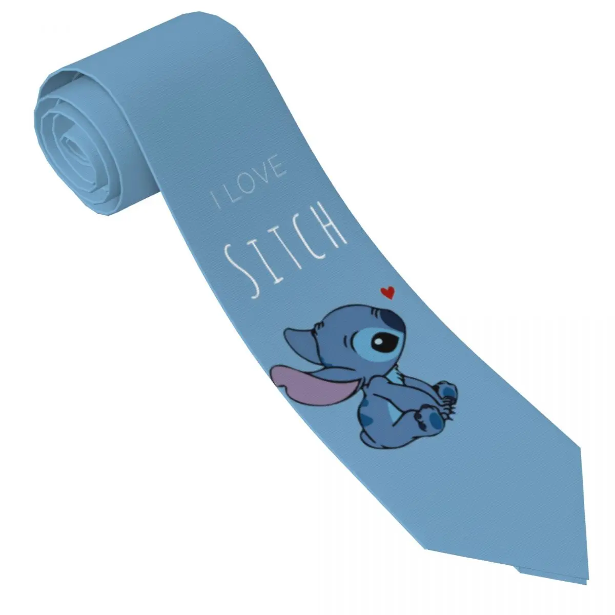 Custom I Love Stitch Fashion Tie Men Mens Suit Tie For Thanksgiving Day