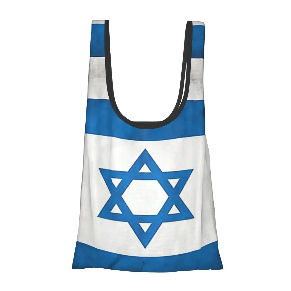 Israel Israeli Flag National Flag Of Israel Portable Tote Large Capacity Shopper Bag Groceries Handbag Shoulder Bag