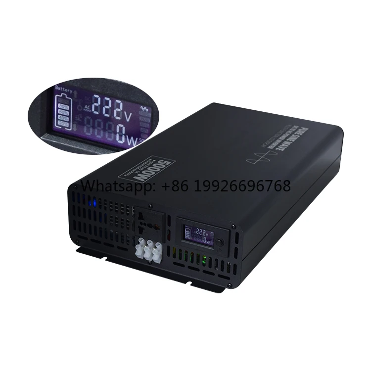 Portable DC to AC 24V 48V 60V 72V to 120V 220V 230V Inverter 5000W 5KW