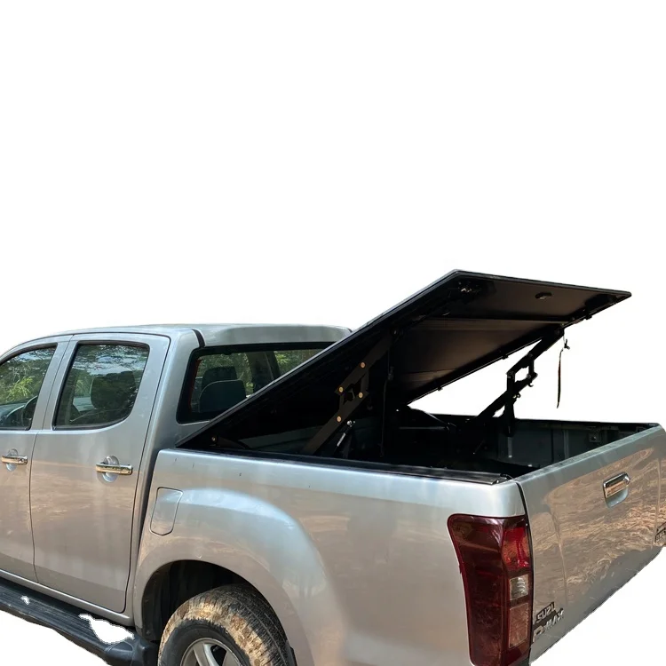 Pickup Accessories Folding AluminumTruck Lift-up tri-fold bed cover For Isuzu Dmax tonneau cover