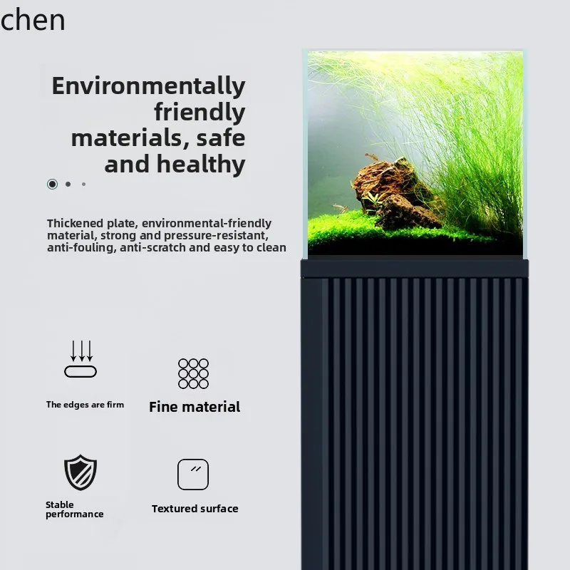 F1 Fish Tank Household Living Room Professional Bottom Filter Ecological Landscaping Bottom Cabinet Ultra-white Glass Square