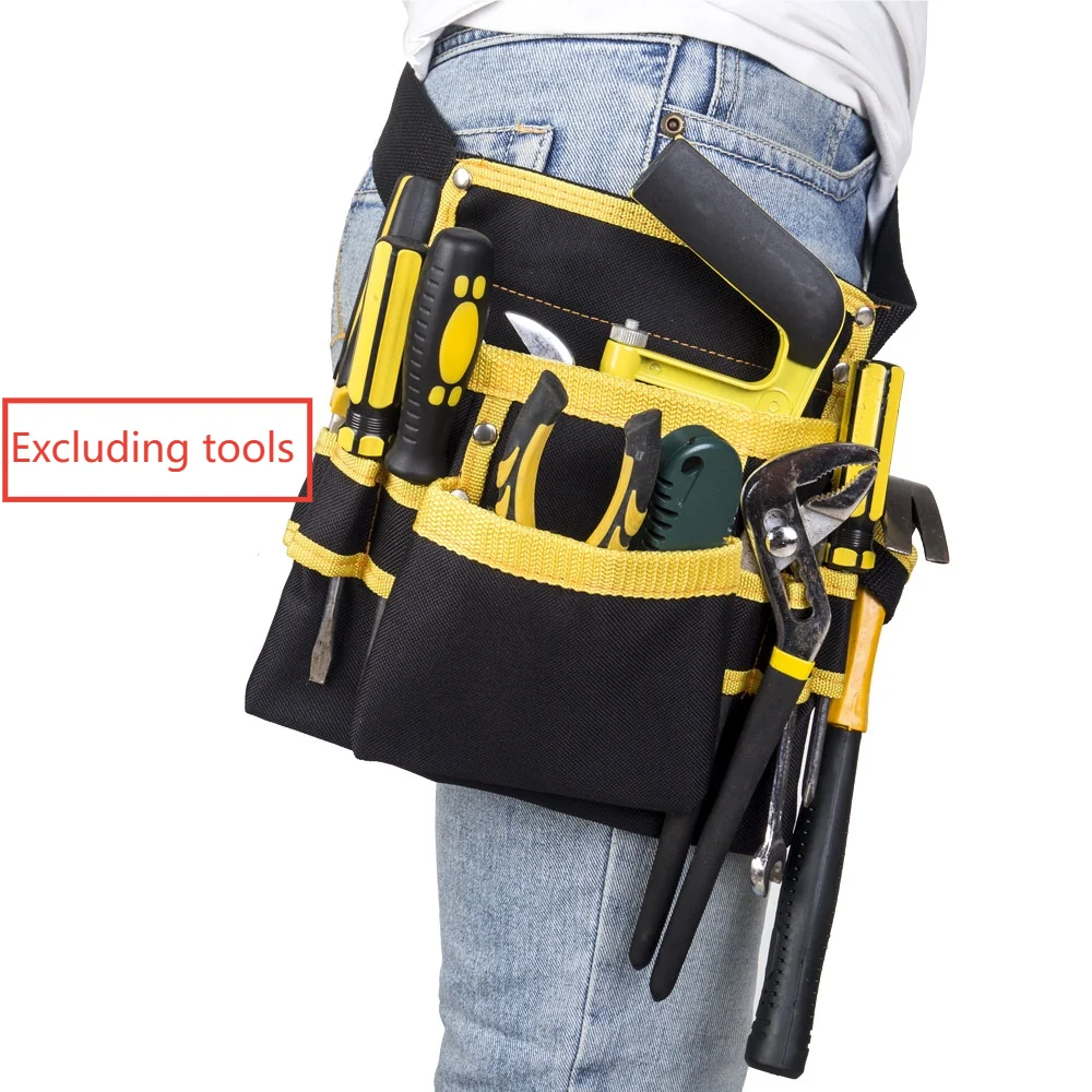 

Сумка для инструментов электрика, портативная поясная сумка из ткани Оксфорд со съемной поясной сумкой, поясная сумка для хранения, крючки для инструментов, посылка для инструментов