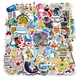 50PCS Disney Movie Alice in Wonderland Graffiti Stickers Cartoon Decals Laptop Phone Guitar Luggage Toy Sticker for Kids